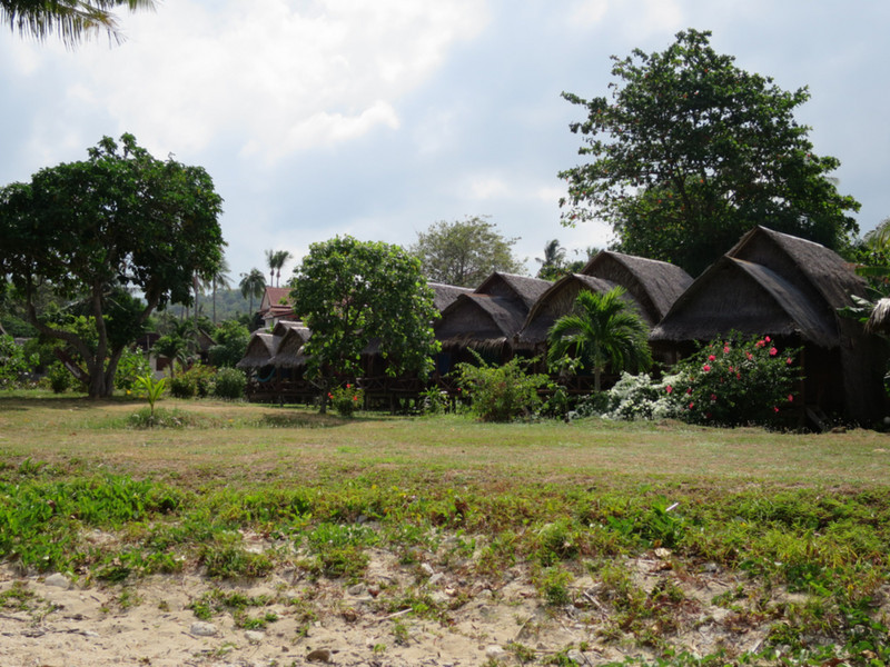 Bungalow complex tucked away behind the beach