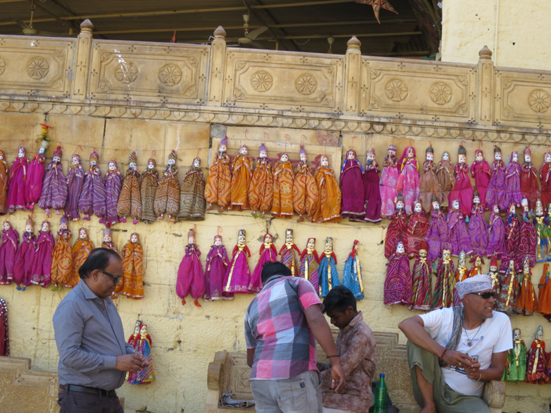 colourful dolls for sale inside the fort