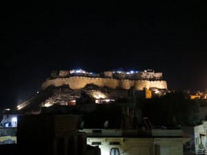 The fort by night. Taken from our guesthouse rooftop
