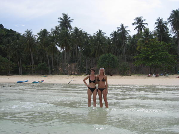 Sharon and I in the Sea at  Ao Lo Moodee Beach
