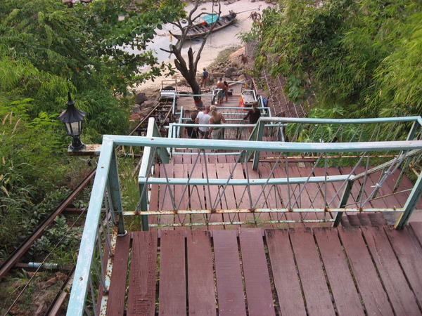 Steps leading from the Beach to the Bungalows