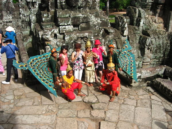 Some Kind of Ceremony Going on Inside Angkor Wat 