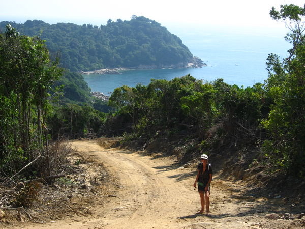 Walking Over the Hill to D'Lagoon Beach