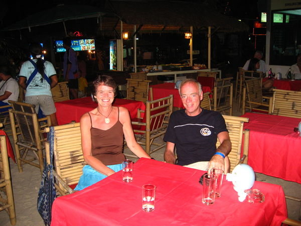 The Bar at Naga Bungalows, Our First Accommodation.