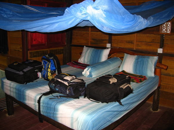 Inside our hut