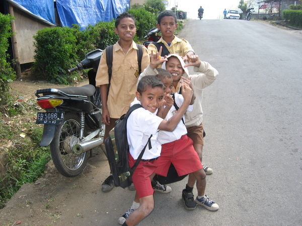 Schoolboys in Bajawa