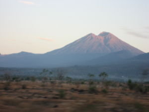 Mount Rinjani, Lombok. from the Overnight Bus