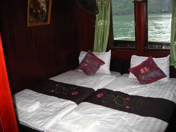 We were upgraded to a luxury cabin on the boat!