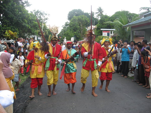 A parade in the village