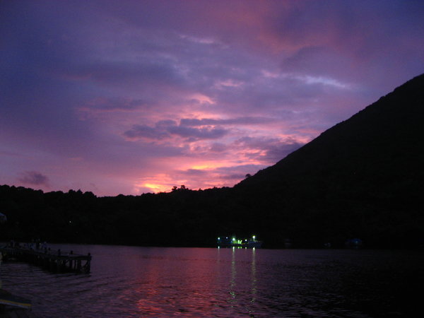 Sunset as seen from Vita's decking