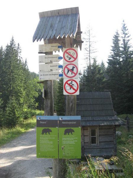 Scary sign, watch out for bears!
