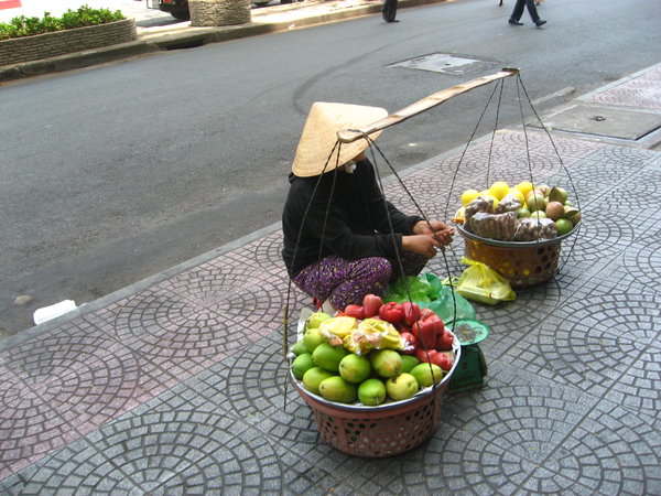Fruit Seller Taking a Rest