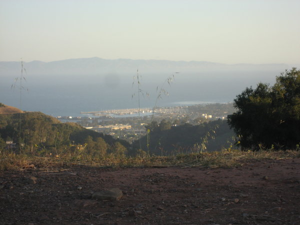 Mountains form a picturesque backdrop to Santa Barbara