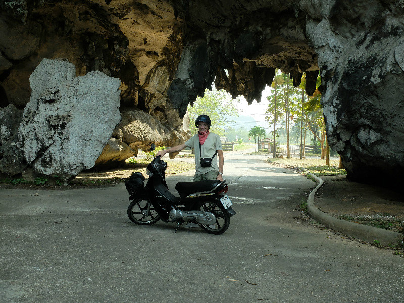 Driving through a limestone karst