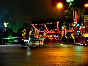 Trang town centre dressed up for the New Year