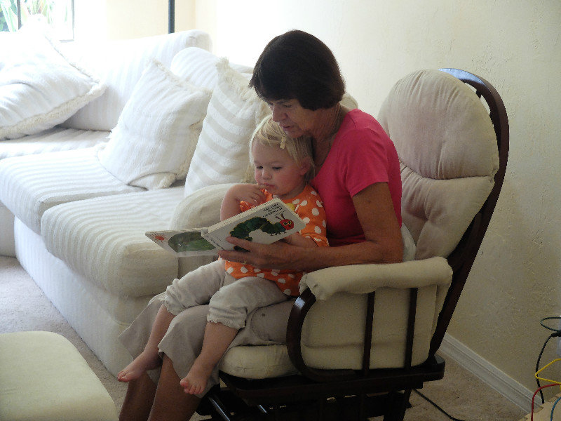 and reading books with Grandma