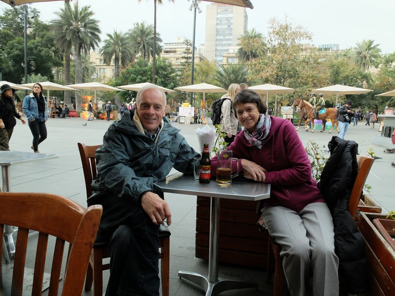 Afternoon beer in the Plaza (too cold at night)