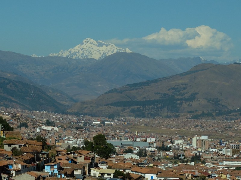 View over Cuzco from near Saxy Wayman (Inca ruins)