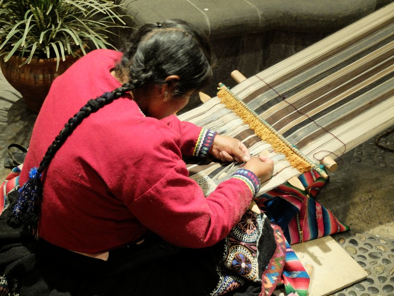 Local lady weaving