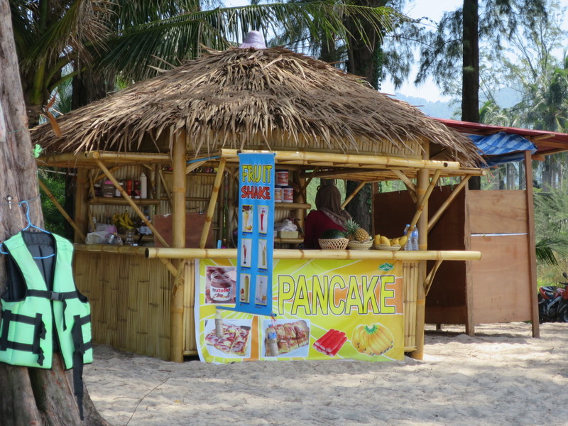 A little cafe on the beach at Phuket. Most of the beach did not look like this!