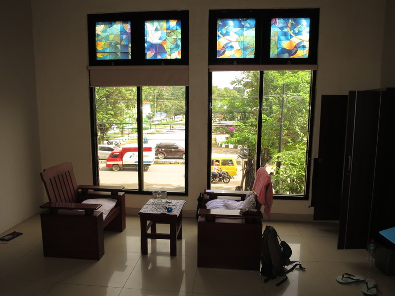 People watching from our hotel window in Sorong