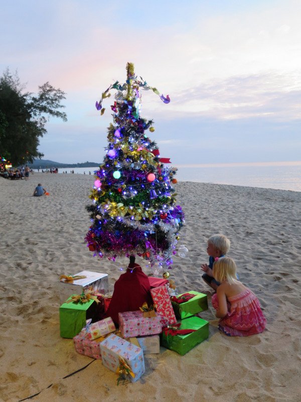 Kyla and Jake find a Christmas tree on the beach