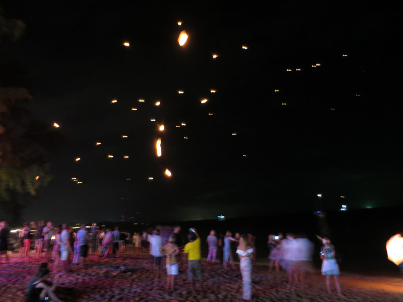 Lanterns light up the night sky