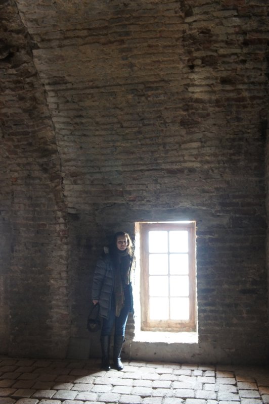 Mikaela inside the tower 