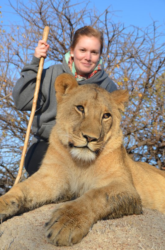 Mikaela with lion