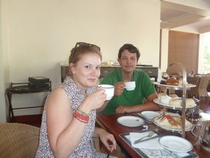 High tea at Victoria Falls Hotel 
