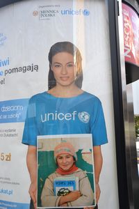 Georgian charity poster in Warsaw