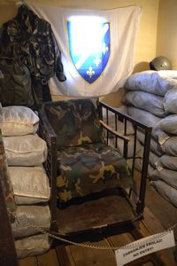 Chair used to evacuate the president through the tunnel of hope