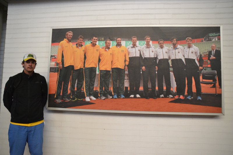 Aaron with the Davis Cup team