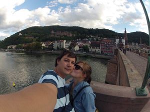 On the Alte Bruckle Bridge in Heidelberg