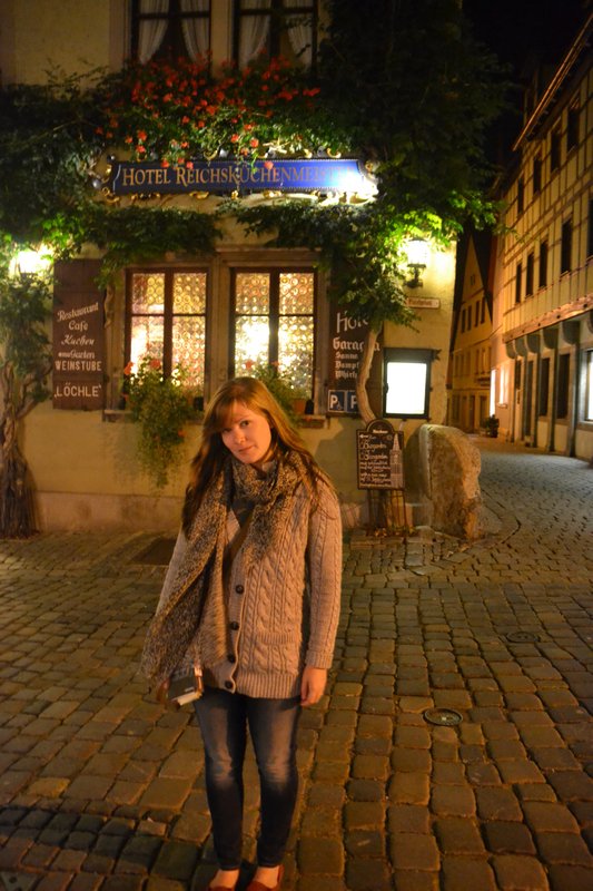 Checking out the streets of Old Town Rothenburg