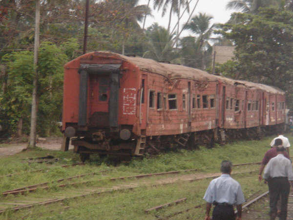 The train that was hit by the tsunami
