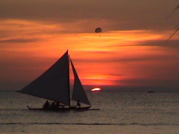 Sunset sailing, Boracay