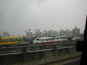 Beijing bajo la lluvia