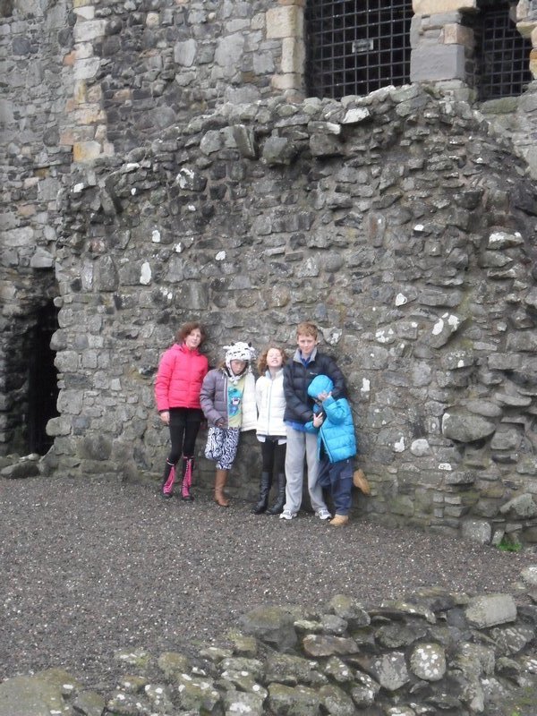 Kids outside Dundonald Castle