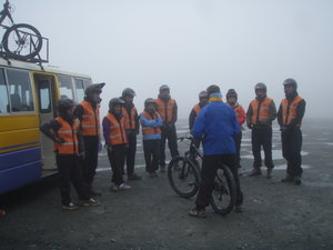 Getting our safety briefing at the start