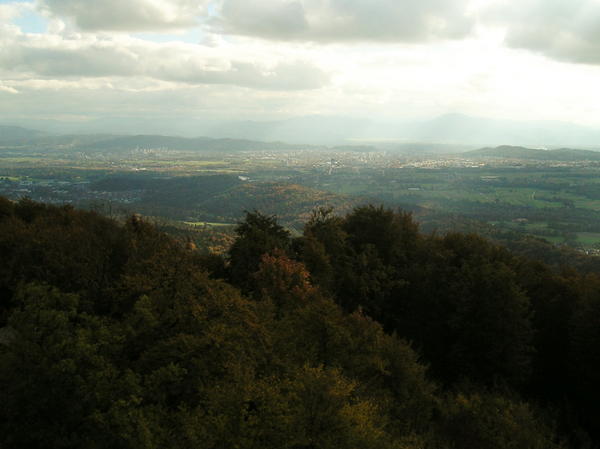 View of Ljubljana below