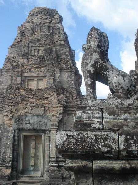 Close up of the temple at Bakong