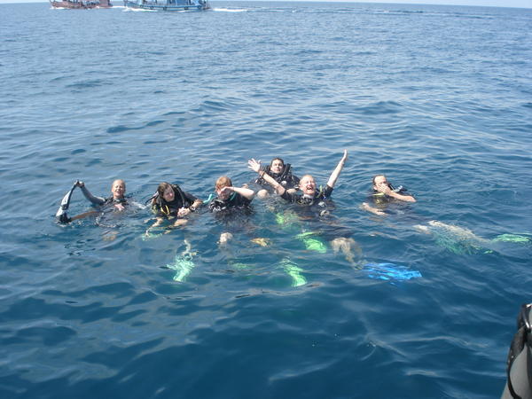We'd just passed our PADI scuba course...