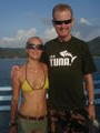 My diving instructor Emmy and I pose on the boat