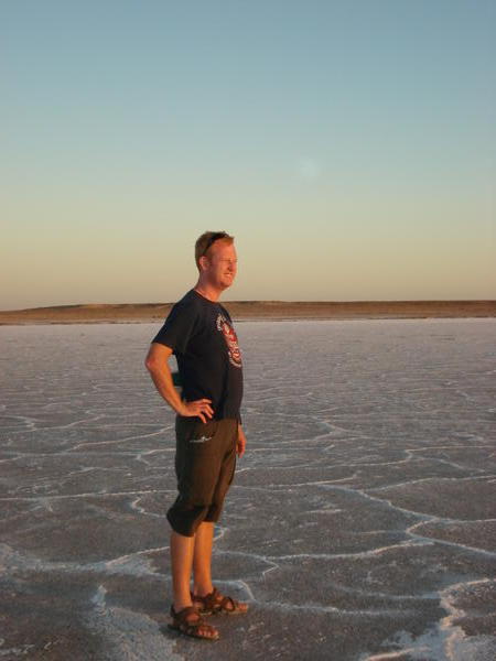 Deep in thought on Lake Eyre