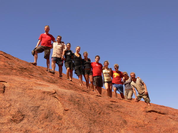 At Uluru with the gang