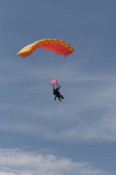 On my way down to planet earth on my skydive