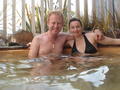 Karen and I take the plunge at Waiteke Valley thermal pools