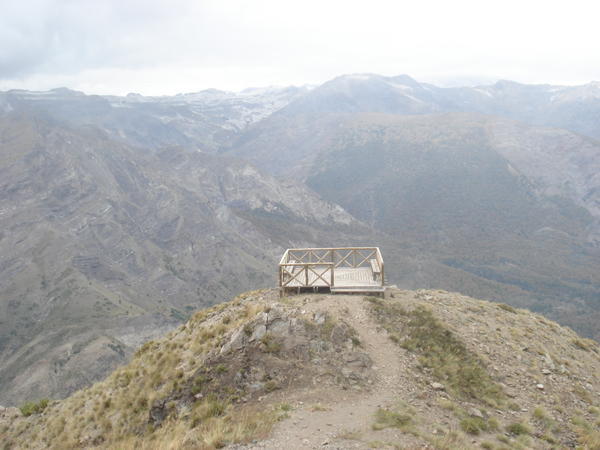 A viewing platform on the edge of the canyon of Valle del Venado