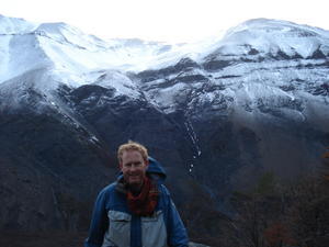Day Six - early in the morning on the way down from the Torres mirador - great back drop
